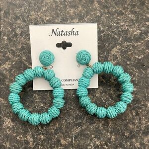 Natasha Turquoise Hoop Earrings